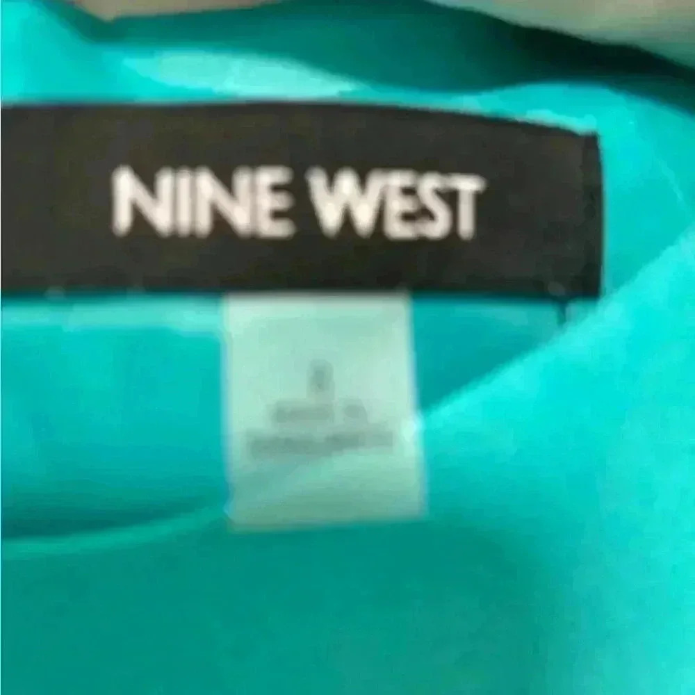Nine West Teal Sleeveless Lined Dress size 8 - Picture 3 of 3